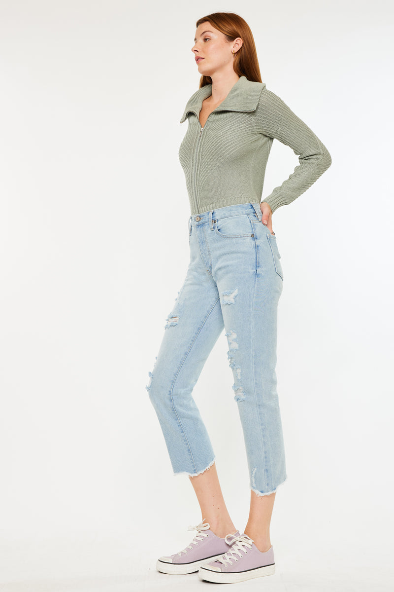 Sierra High Rise Straight Leg Jeans for Women - Comfortable & Stylish Denim Pants for Everyday Wear | Perfect for Casual Outfits, Work & Weekend Looks