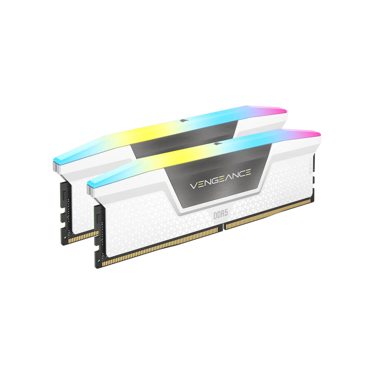 Corsair Vengeance RGB Pro 32GB (2x16GB) DDR5 6000MHz CL30 Gaming Memory Kit - White (CMH32GX5M2B6000Z30W) for PC Builds, Overclocking & High-Performance Gaming
