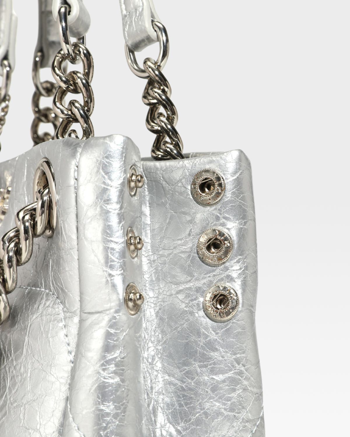 Stylish Silver Leather Mini Tote Bag for Women - Perfect for Work, Travel & Everyday Use