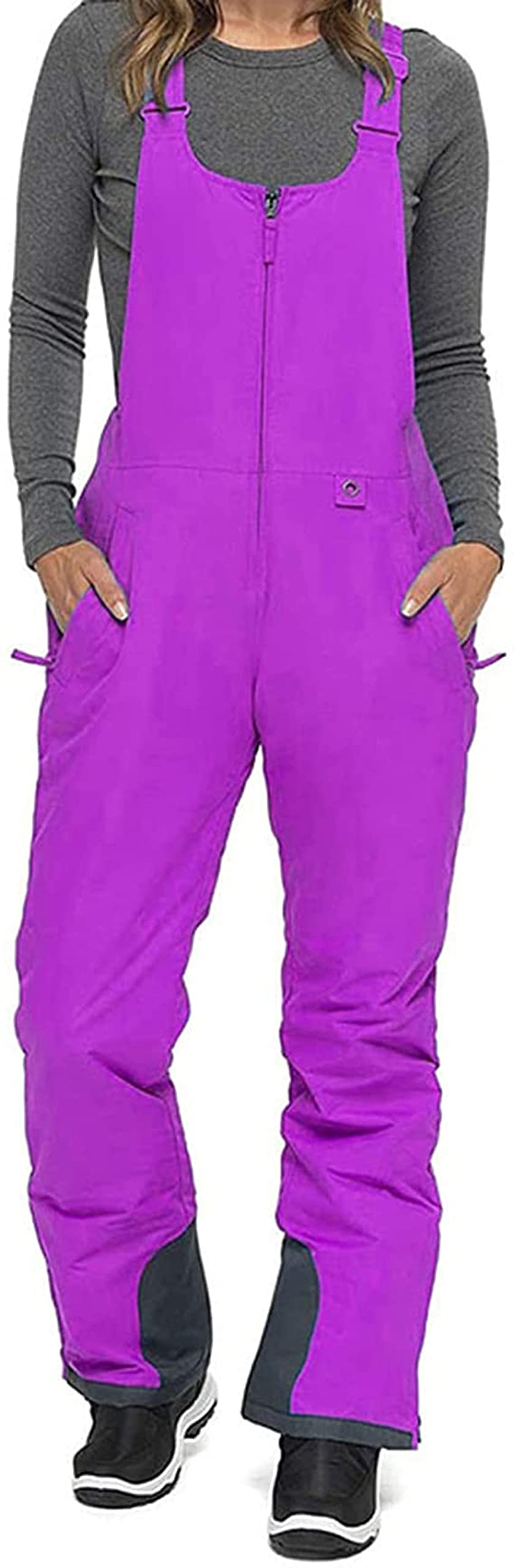 Hi Aesthetics Women's Insulated Waterproof Snow Bib Overalls - Essential Ski & Snowboard Pants for Winter Sports & Outdoor Activities