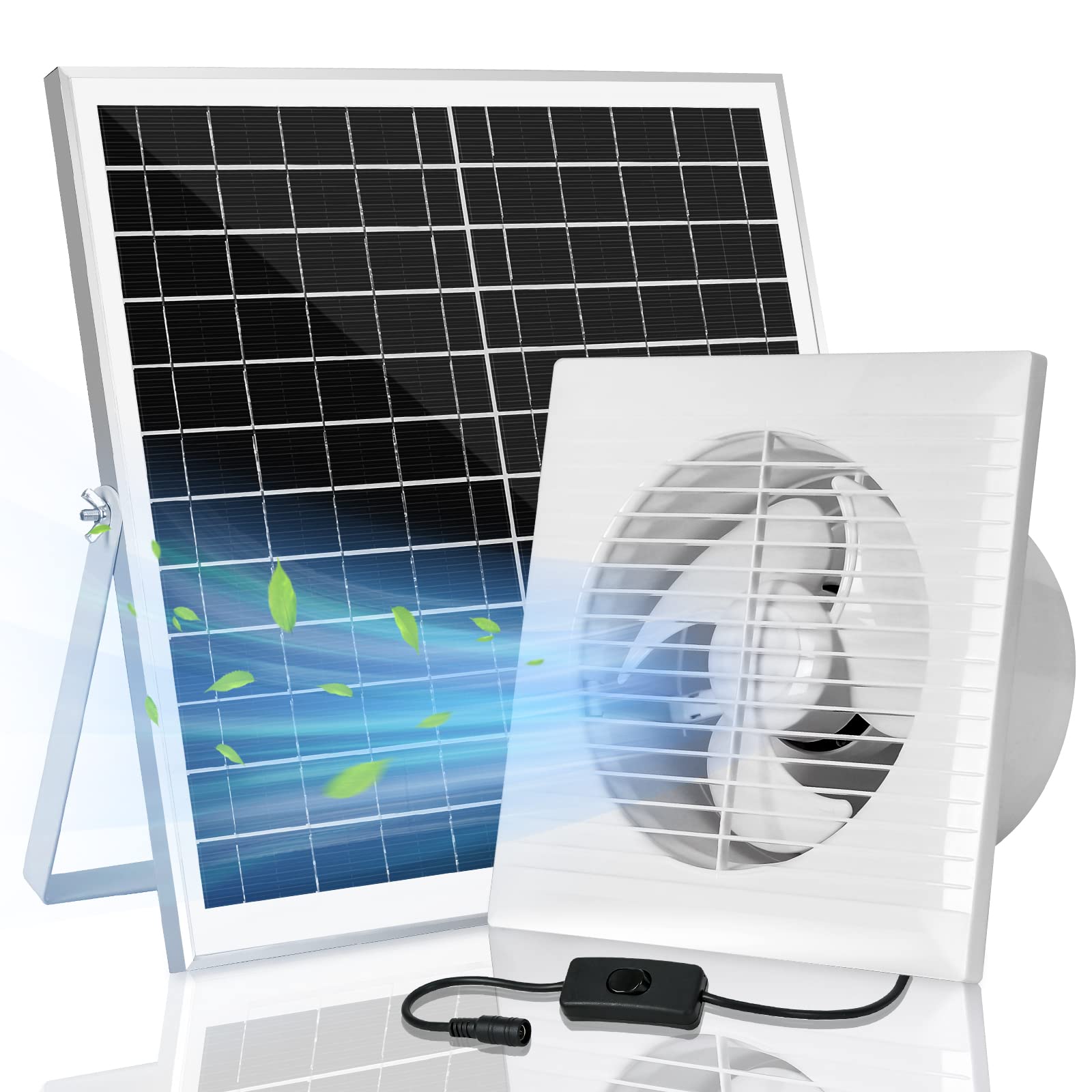 20W Solar Powered Exhaust Fan with 8