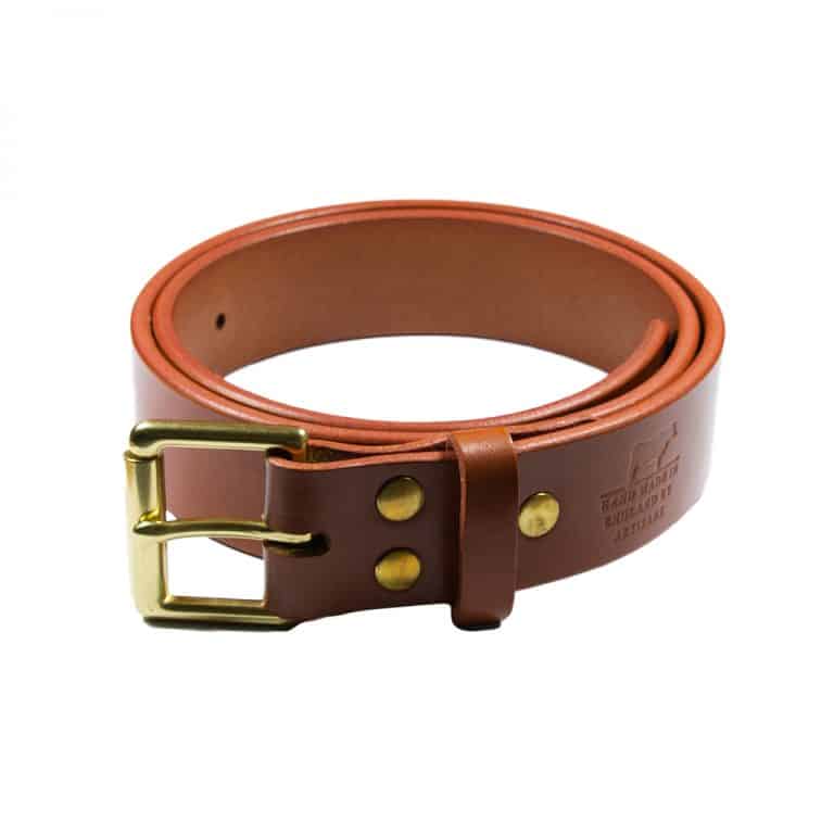 Barnes & Moore Roller Belt Harness - Tan/Brass Leather Dog Harness for Small & Medium Dogs - Perfect for Walking, Training & Outdoor Adventures