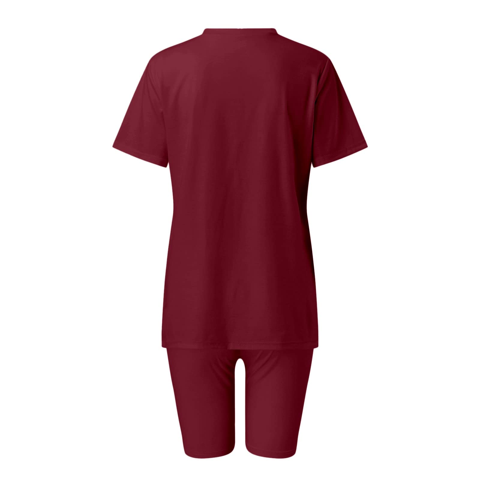Women's 2-Piece Workout Set - Breathable Running Shorts with Pockets & Moisture-Wicking Short Sleeve Top - Perfect for Gym, Yoga & Outdoor Activities - Ideal Birthday Gift for Active Women