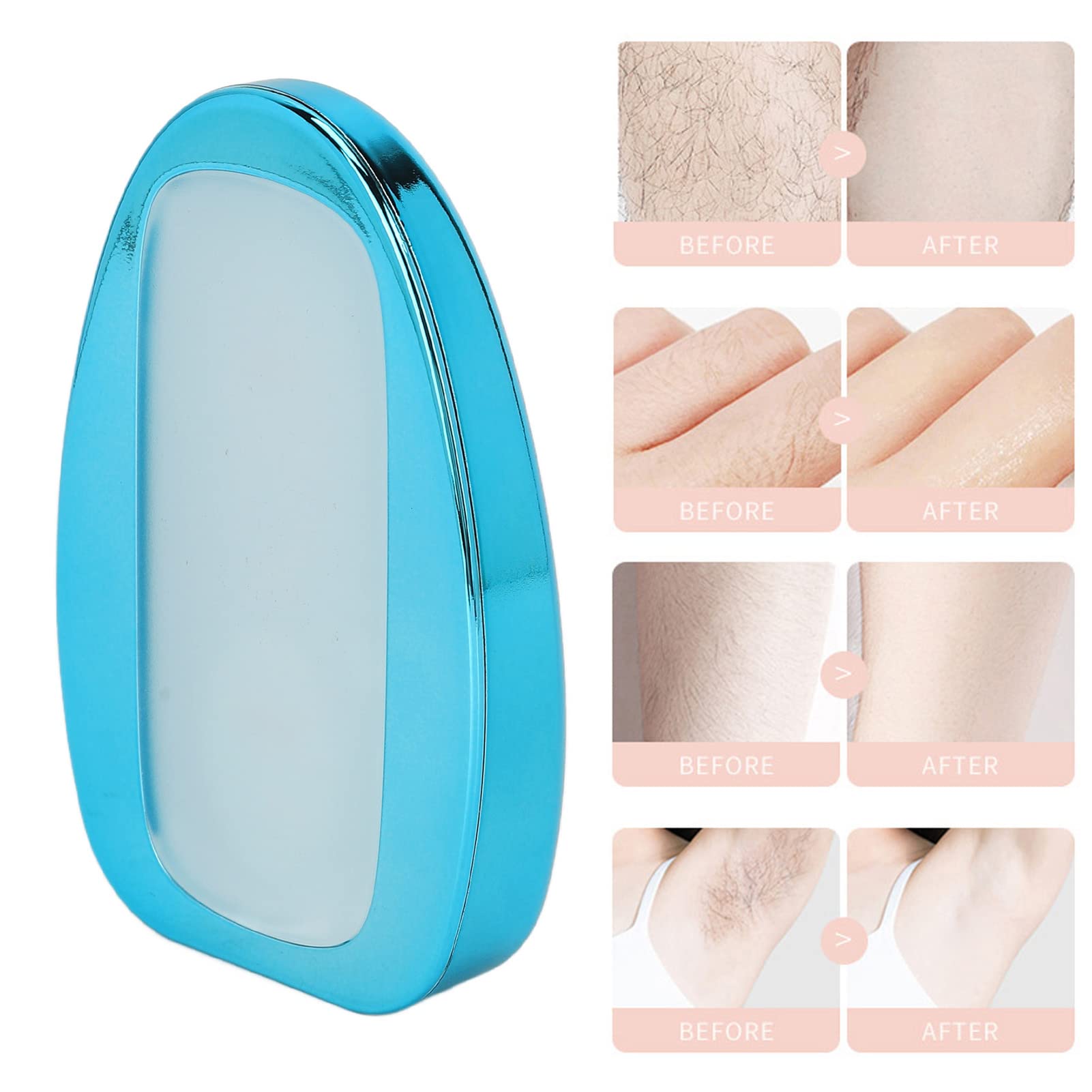 Professional Hair Eraser & Inhibitor - Slows Hair Regrowth, Painless Exfoliating Hair Remover for Smooth Skin | Salon-Grade Beauty Tool (Blue) | Perfect for Home Use, Waxing Prep & Post-Laser Hair Removal Care