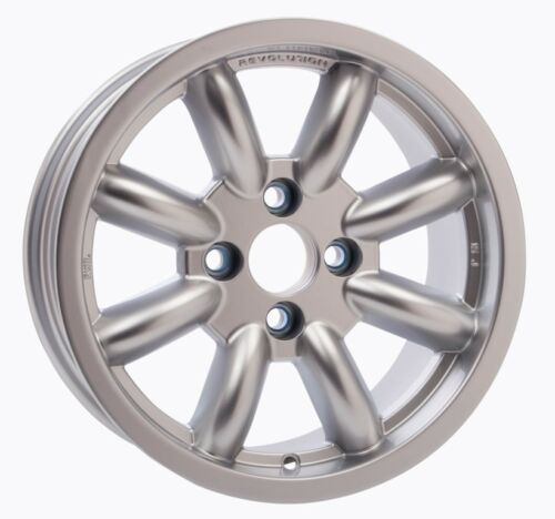 Revolution 15x8 8 Spoke Alloy Wheels for Ford Escort - 4x108 Bolt Pattern, Group 4 Silver, ET12 Offset - Perfect for Street Performance & Classic Car Restoration