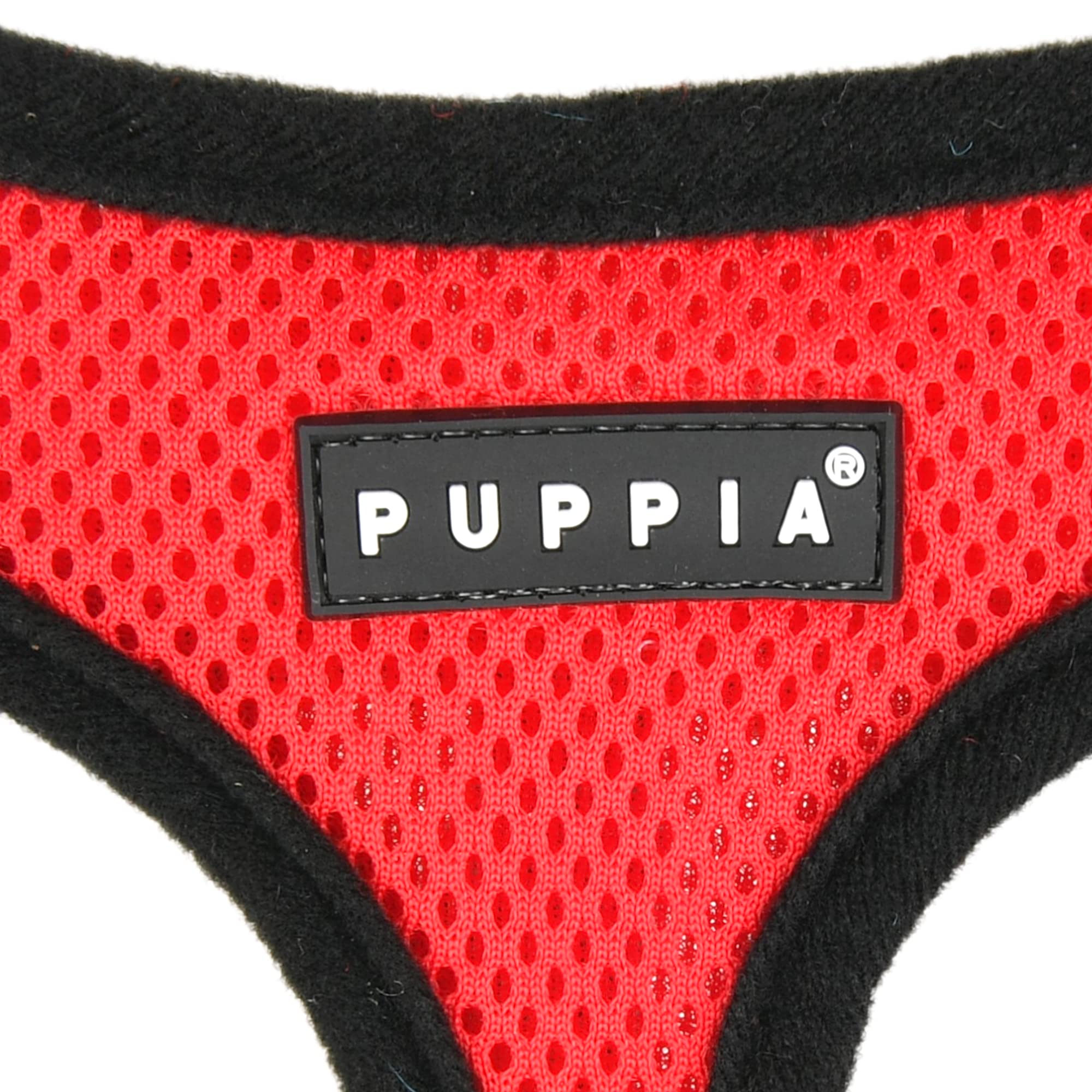 Puppia Soft Superior Dog Harness - Breathable Air Mesh No-Pull No-Choke Adjustable Vest for Small & Medium Dogs - Comfortable Walking & Training - All-Season Use - Red (Size M) - Perfect for Daily Walks, Hiking & Outdoor Adventures