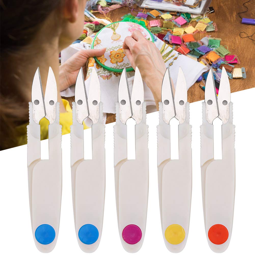 Portable U-Shape Thread Clippers - Professional Sewing Scissors for Embroidery, Cross Stitch & Tailoring | Sharp Thread Cutter for Fabric, Clothes & Craft Projects | Perfect for Quilting, DIY Sewing & Handmade Garments