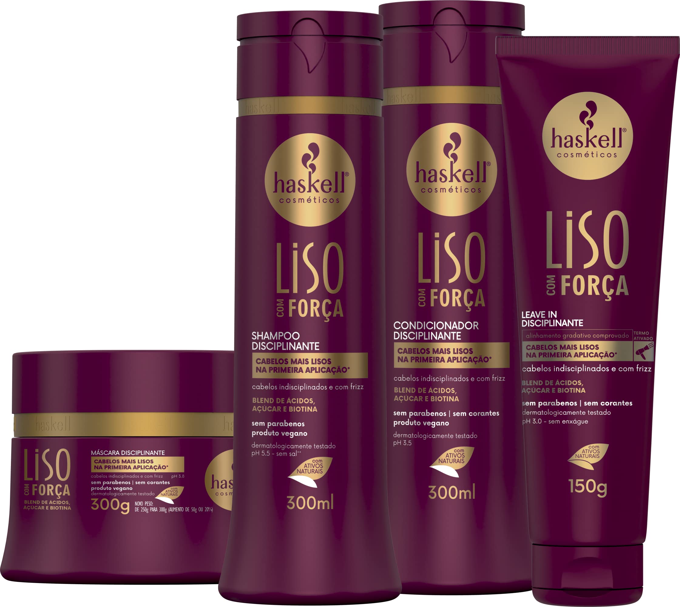 Haskell Straight with Strength Shampoo - 300ml (10.14 Fl Oz) for Smooth & Strong Hair - Perfect for Daily Use & Salon-Quality Results