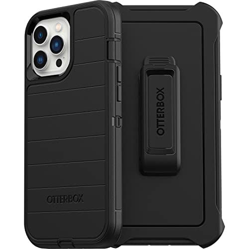 OtterBox Defender Series Rugged Case with Holster for Apple iPhone 12 Pro Max - Black | Shockproof & Drop Protection | Perfect for Outdoor, Construction & Active Lifestyles