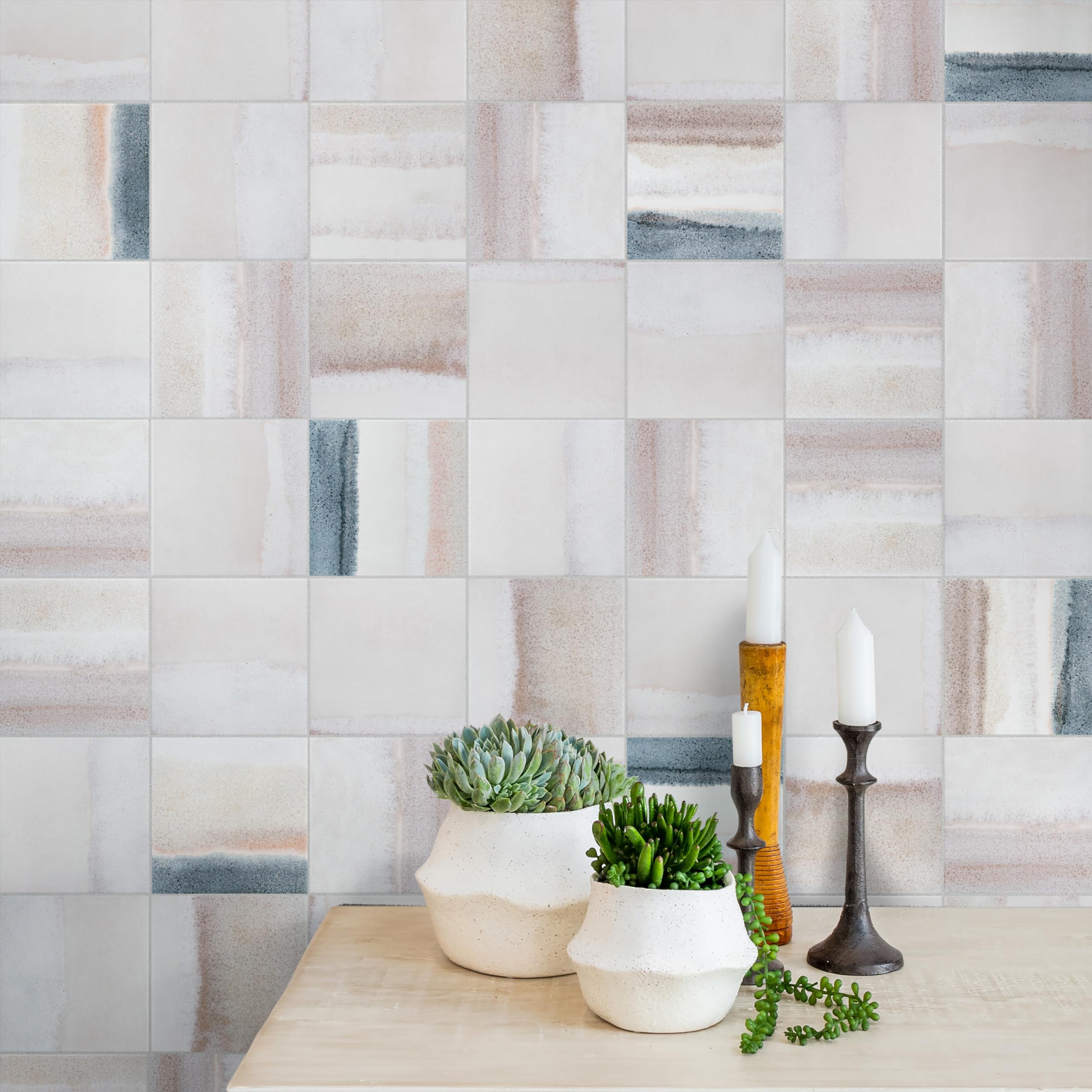 Merola Tile Matter Canvas Bone Blue 6