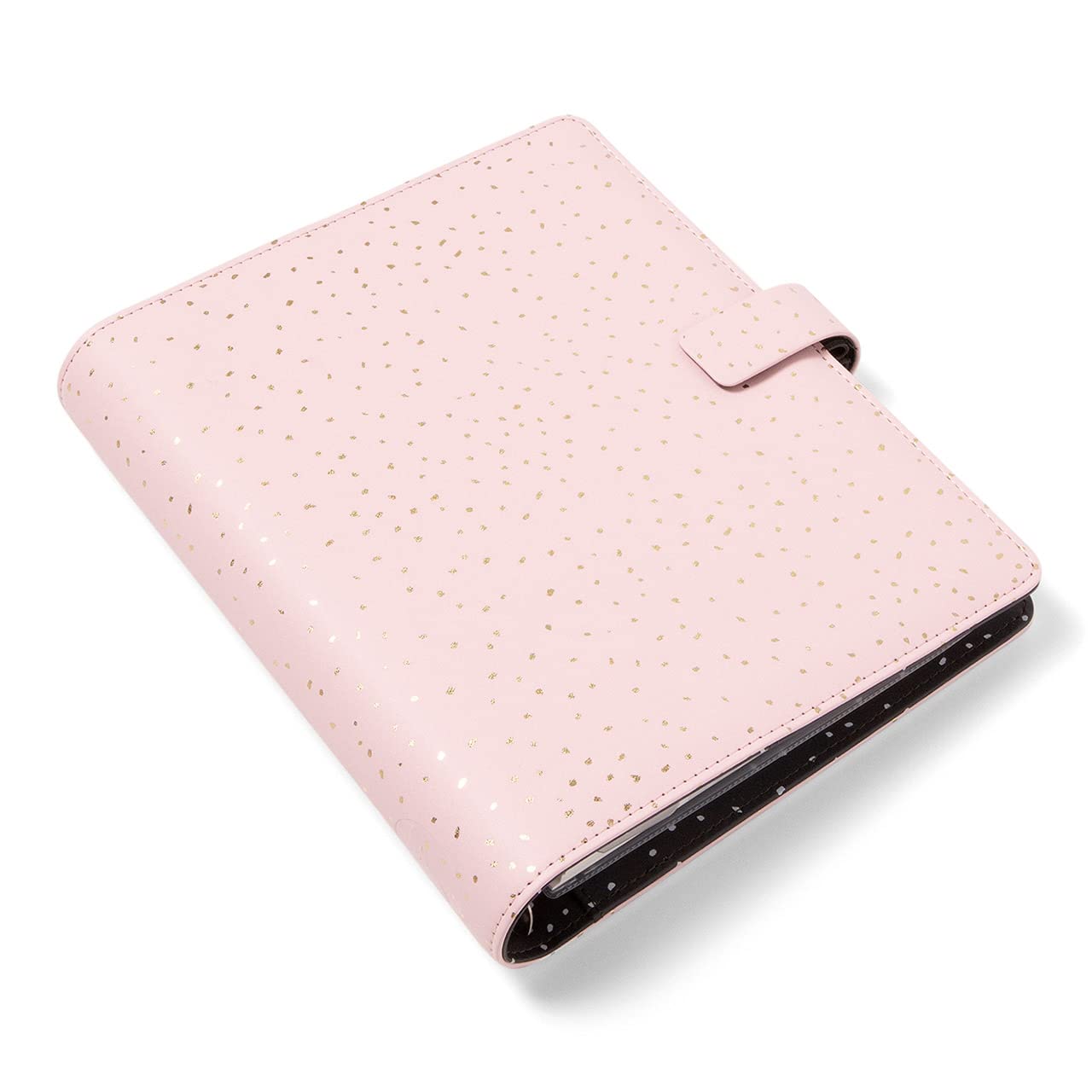 Filofax A5 Confetti Rose Quartz Organizer - Premium Leather Planner for Women, Daily Schedule Notebook with Refillable Pages, Perfect for Office, School & Personal Journaling