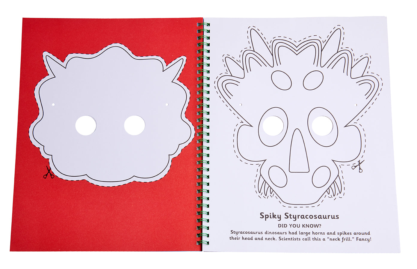 Dinosaur Color & Cut Masks for Kids - Fun DIY Craft Activity for Parties, School Projects & Creative Play
