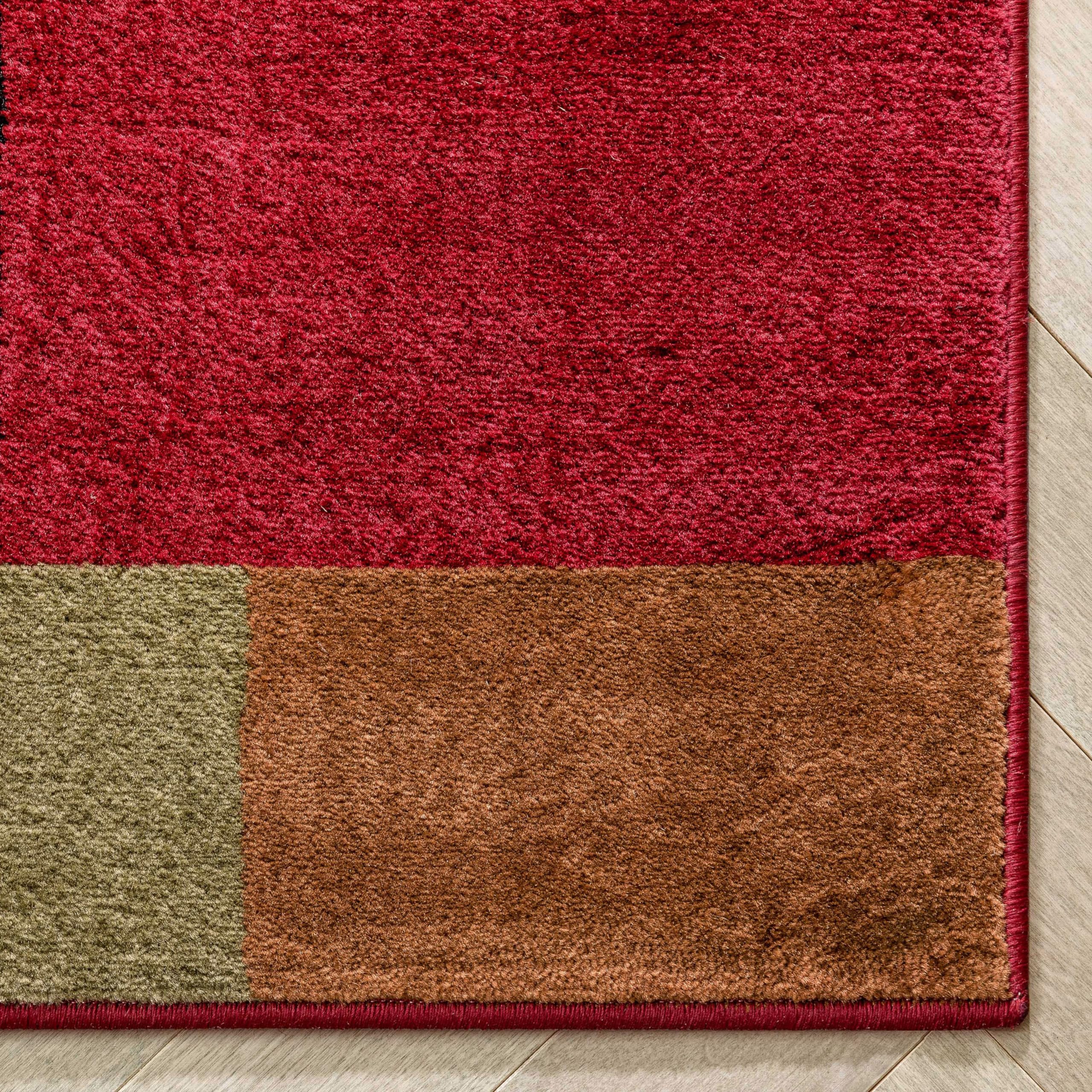 Well Woven Barclay Collection River Red 8 ft Round Area Rug - Soft Non-Slip Round Carpet for Living Room, Bedroom, Dining Room Decor | Perfect for Home, Office & Apartment Flooring