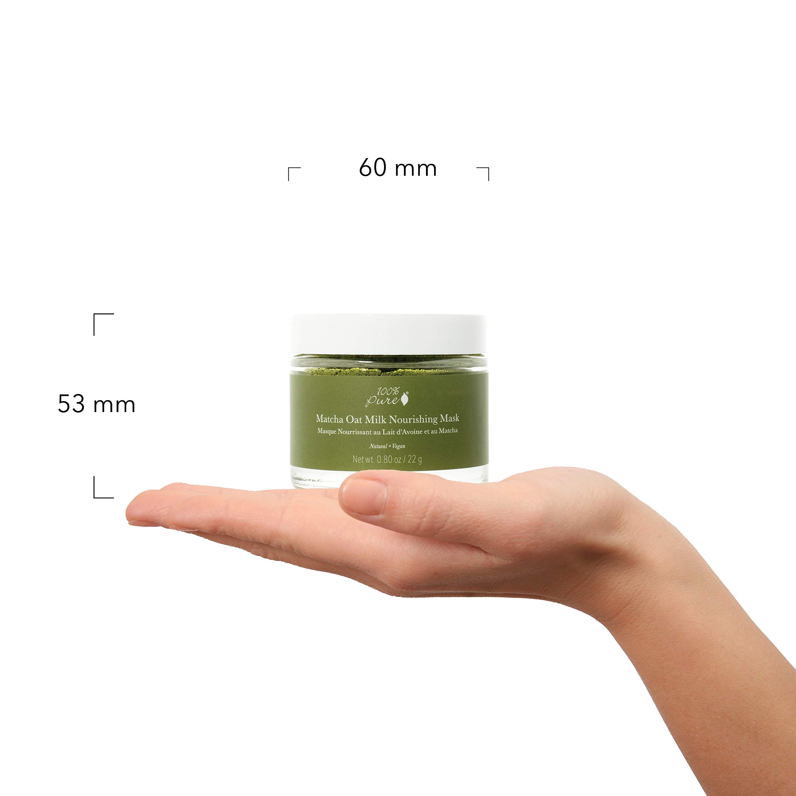 100% Pure Matcha Oat Milk Face Mask Powder - Anti-Aging, Anti-Inflammatory, Deep Moisturizing & Skin Restoring Treatment - 0.8 oz for Glowing Skin - Perfect for Spa Night, Self-Care Routine & Dry Skin Relief