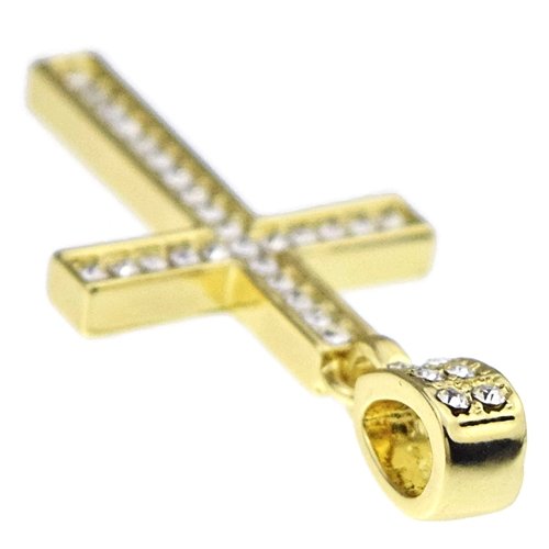 14K Gold Plated Jesus Cross Pendant Necklace - Iced Out Hip Hop Jewelry for Men & Women - Perfect for Gifts, Parties, and Streetwear Fashion
