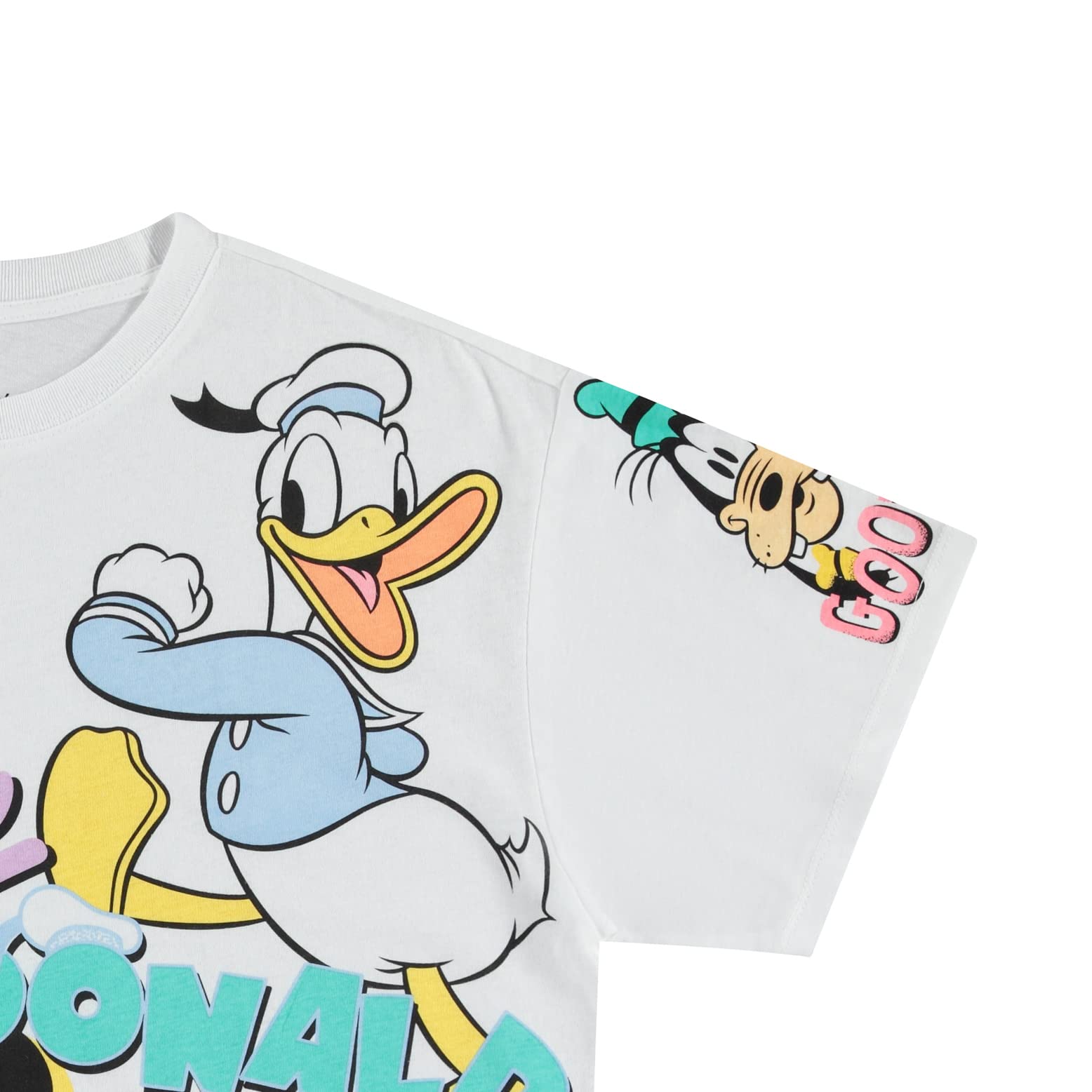 Disney Women's Mickey Mouse Fashion T-Shirt - Cute Mickey Mouse Allover Print Tee for Casual Wear, Theme Parks & Disney Fan Gifts
