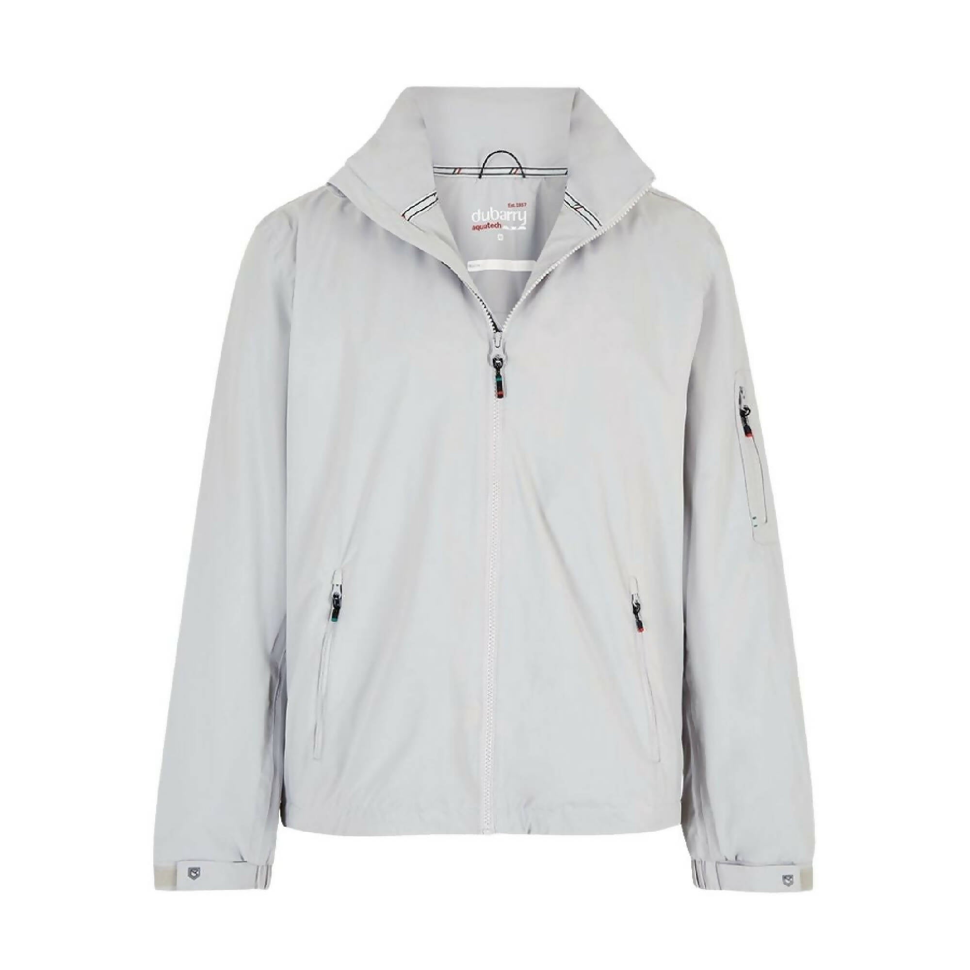 DUBARRY Croatia Waterproof Crew Jacket for Men & Women - Lightweight Windproof Raincoat with Hood - PLATINUM Color - Perfect for Hiking, Camping & Outdoor Adventures (Online Exclusive)