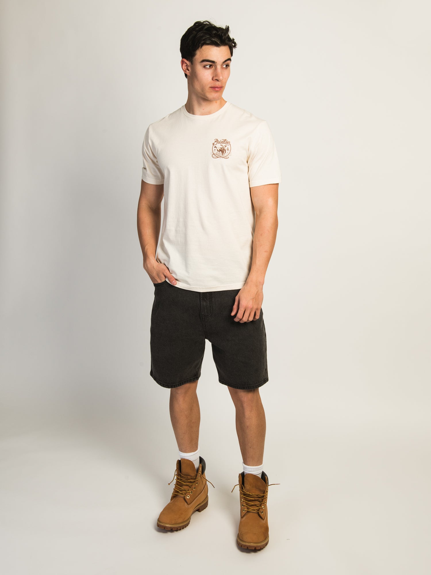 Brixton Omaha T-Shirt for Men - Comfortable Cotton Tee for Casual Wear, Street Style & Everyday Outfits