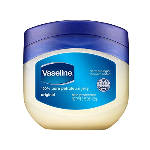 Vaseline 100% Pure Petroleum Jelly Skin Protectant & Moisturizer - 3.75 oz (2-Pack) for Dry Skin, Lips, Cuticles & Minor Wounds - Perfect for Daily Skincare, First Aid & DIY Beauty Treatments