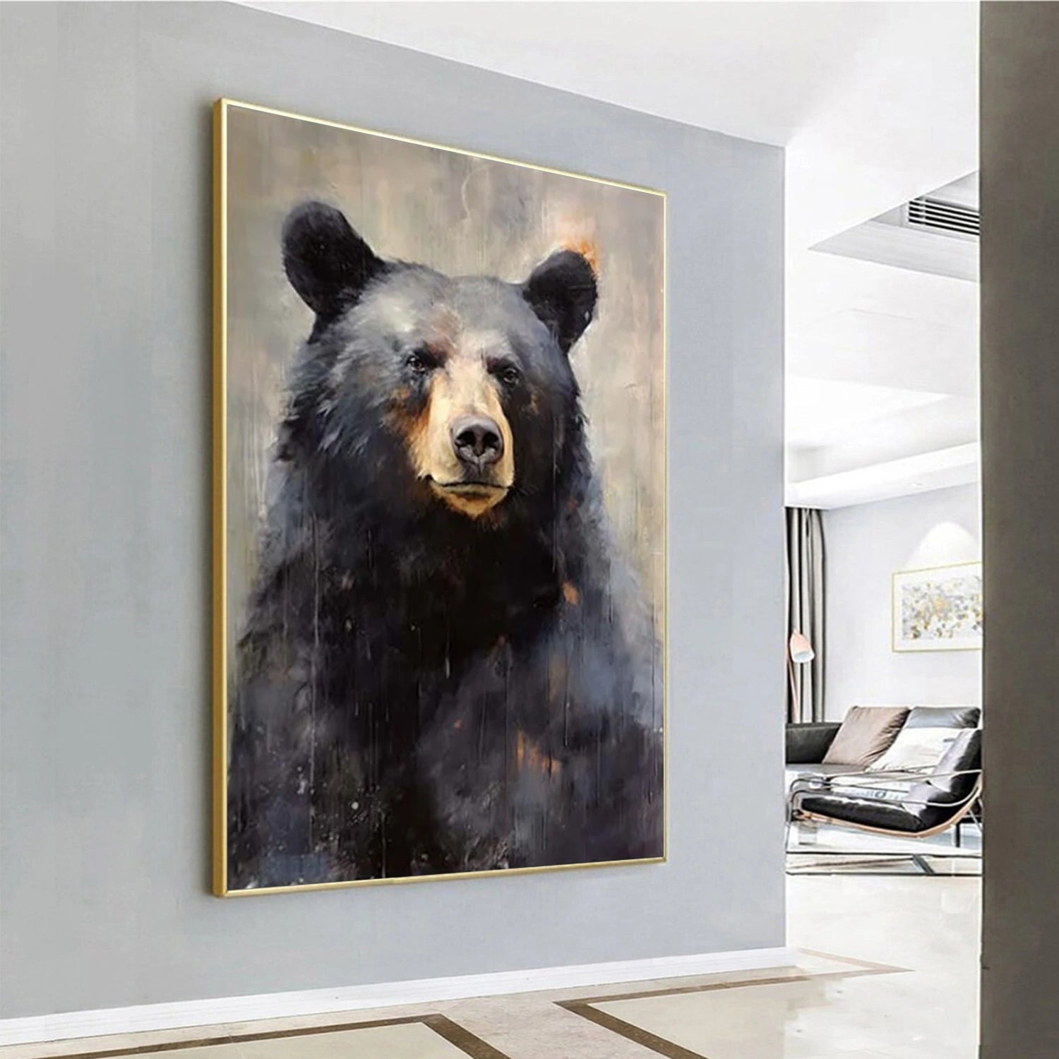 Animal Art Painting #AP160 - Handmade Canvas Wall Art for Home & Office Decor | Perfect for Living Room, Bedroom, or Gift