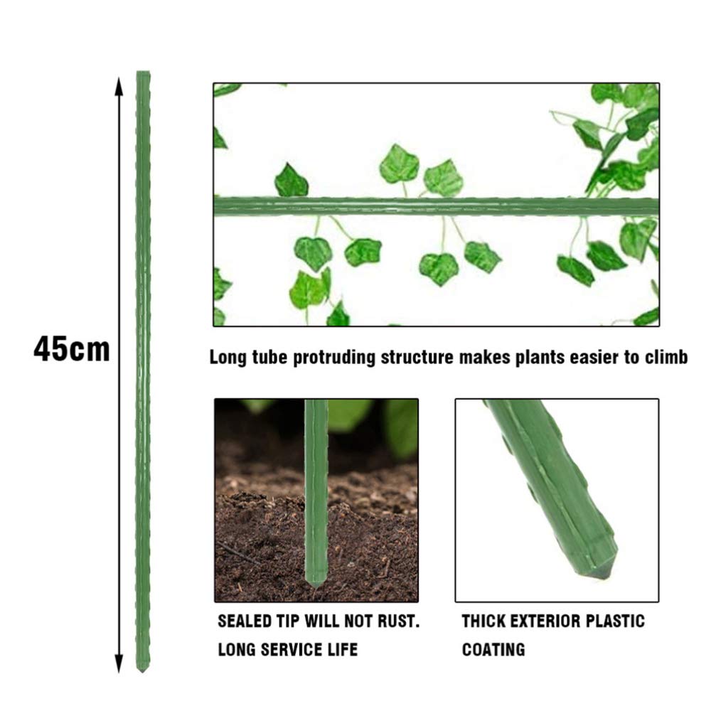 Happyyami 21-Piece Plant Climbing Frame Set - Reusable Botany Bracket & Flower Stand with Gardening Clips & Tubes | Perfect for Indoor/Outdoor Climbing Plants, Vertical Gardens & Home Gardening Accessories