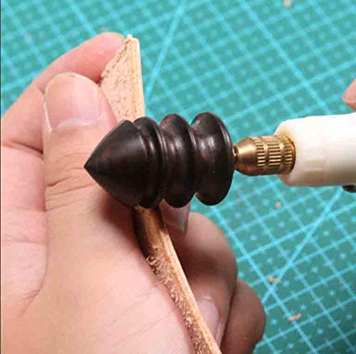 Premium Leather Burnishing Tool Set - Pointed Tip Edge Slicker & Burnishing Wheel for Leathercraft | Professional Leather Edge Finishing Supplies by INNETOC | Perfect for DIY Leather Projects, Shoe Repair & Handmade Leather Goods