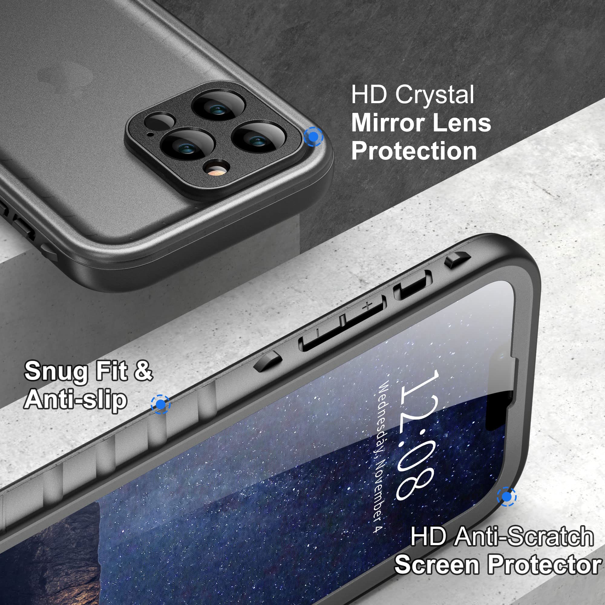 SPORTLINK Rugged Waterproof Case for iPhone 14 Pro Max (6.7