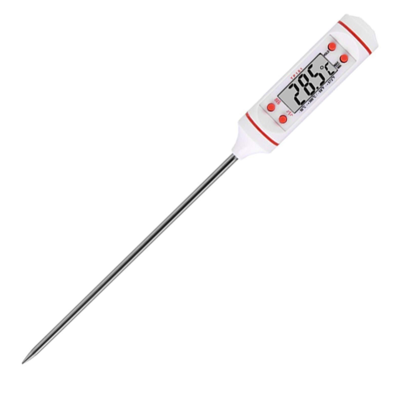 Digital Meat Thermometer with Probe - Instant Read Kitchen Thermometer for Cooking, Grilling, Baking - Perfect for Meat, Water, Milk & BBQ (Black) | Essential Tool for Home Chefs & Outdoor Cooking