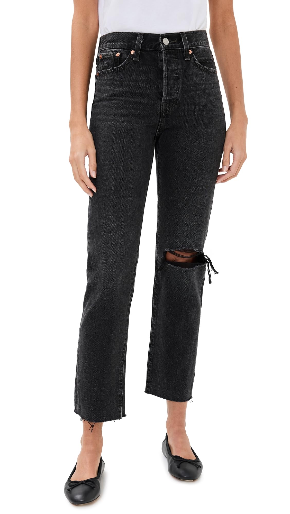 Levi's Women's Premium Wedgie Straight Jeans - High Waist Slim Fit Denim Pants for Casual Wear & Everyday Style