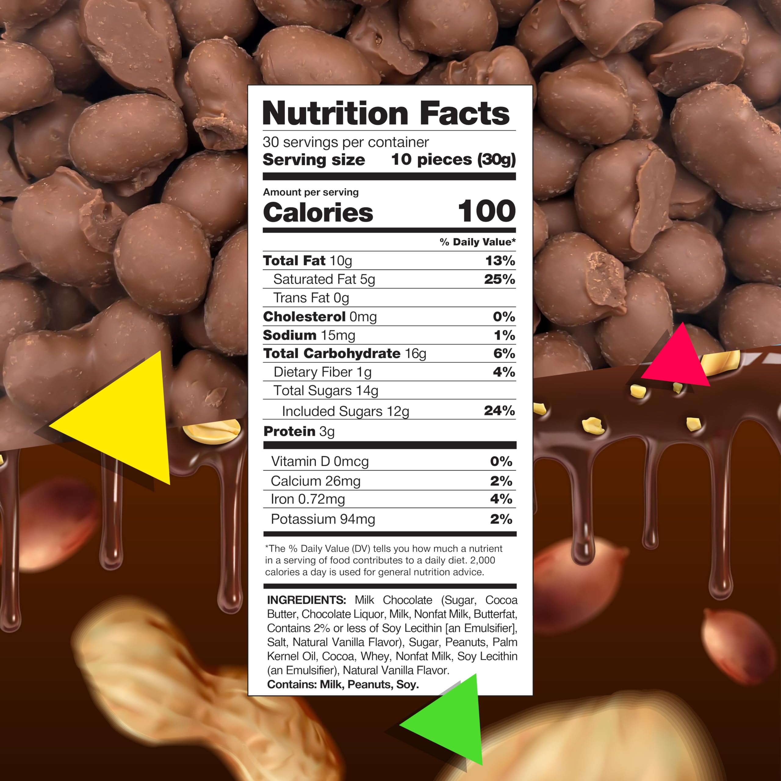Premium Milk Chocolate Double Dipped Peanuts Candy - 2 Pound Bulk Bag | Gourmet Chocolate Covered Peanuts for Snacking, Gift Baskets & Party Treats
