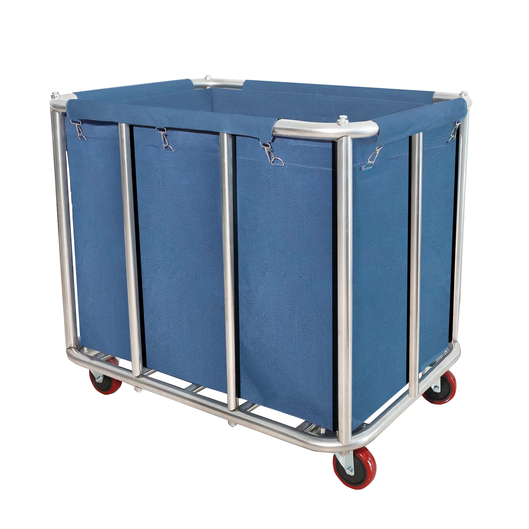 Commercial Laundry Cart - 11.35 Bushel (400L) Heavy Duty Rolling Laundry Hamper with 4