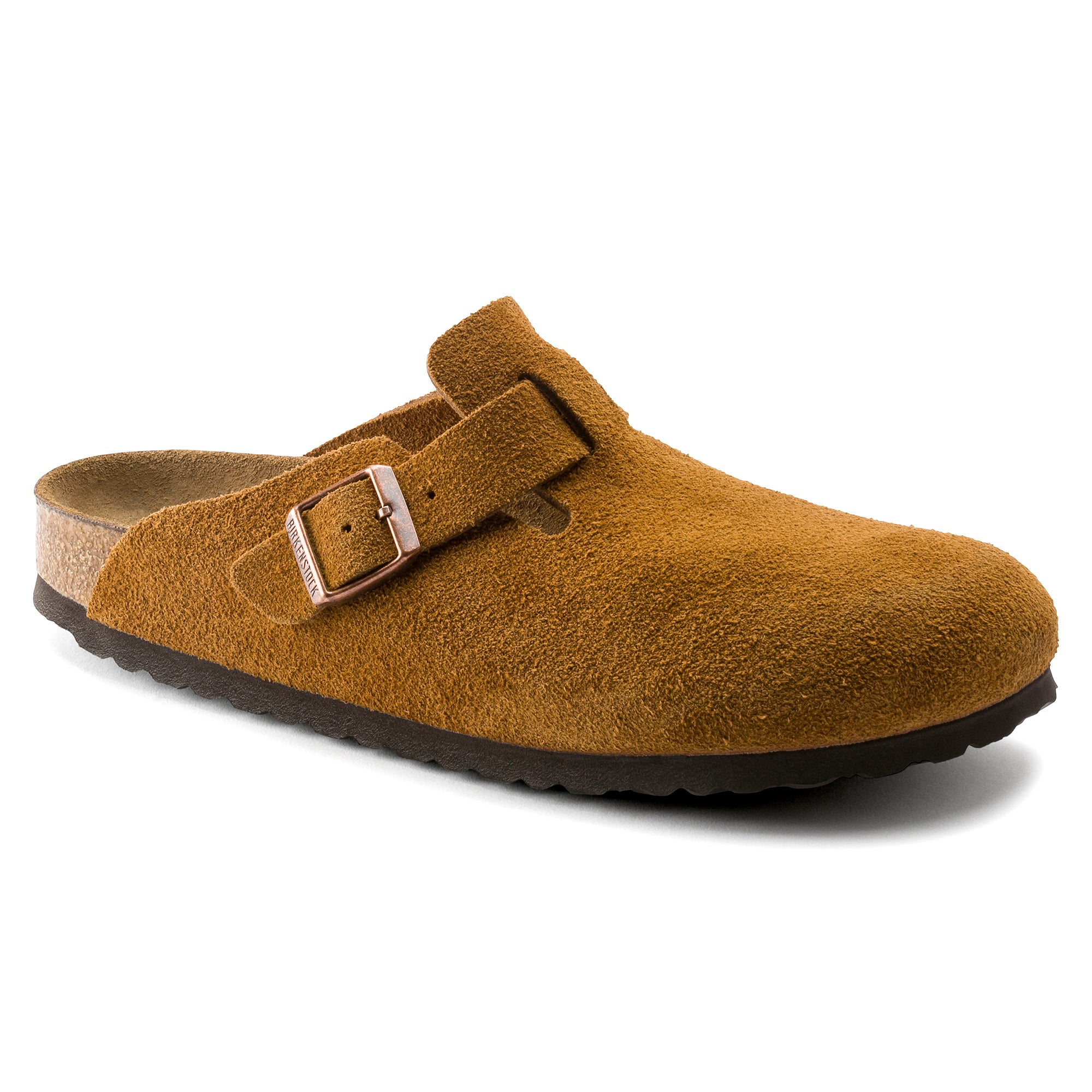 Birkenstock Boston Soft Footbed Suede Leather Clog in Mink | Comfortable Unisex House Shoes for Men & Women | Perfect for Home, Office & Casual Wear