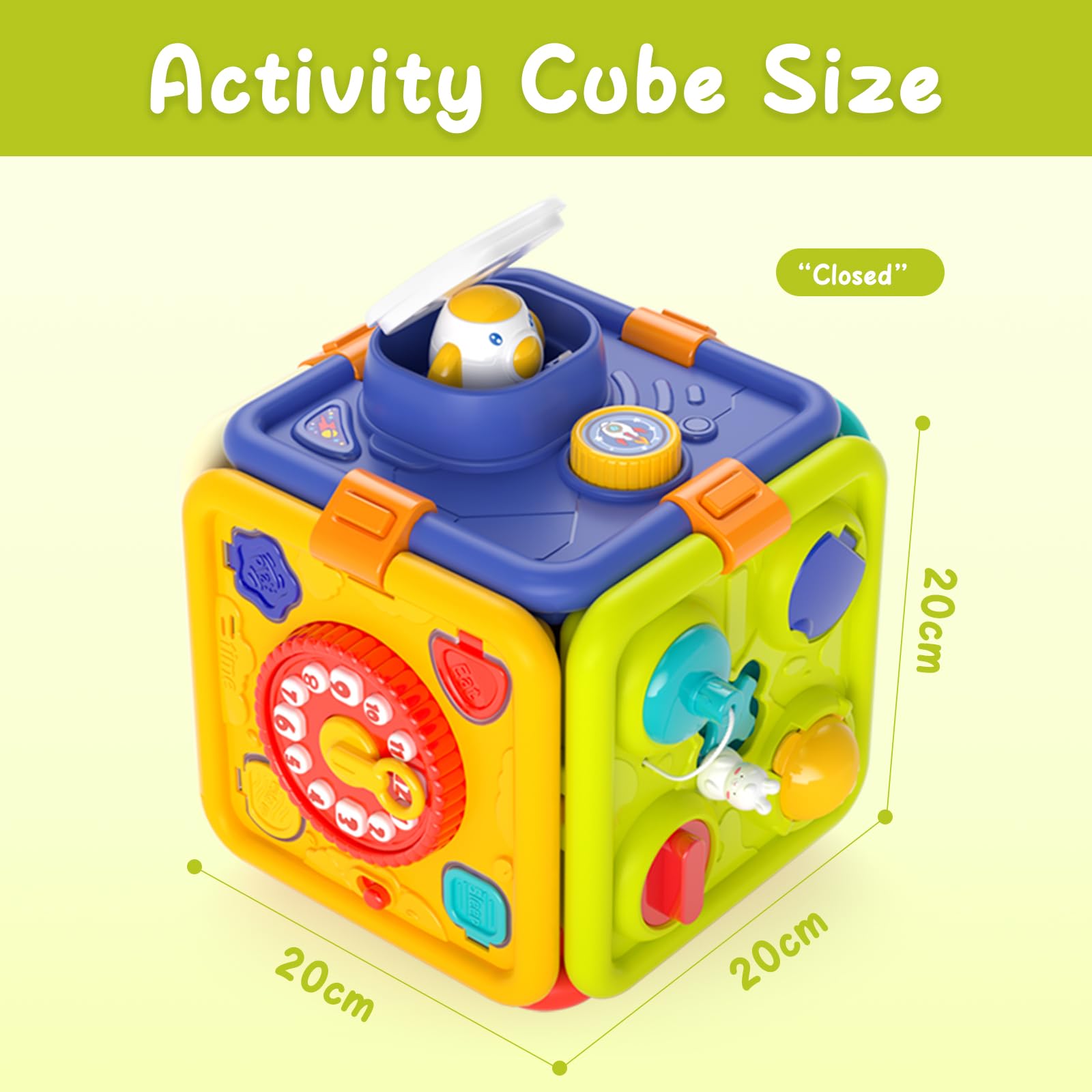 Montessori Busy Board for Toddlers 1-4 Years Old - 6-in-1 Educational Sensory Toy for Early Childhood Development - Perfect Christmas & Birthday Gift for Boys & Girls - Ideal for Home, Travel & Preschool Learning Activities