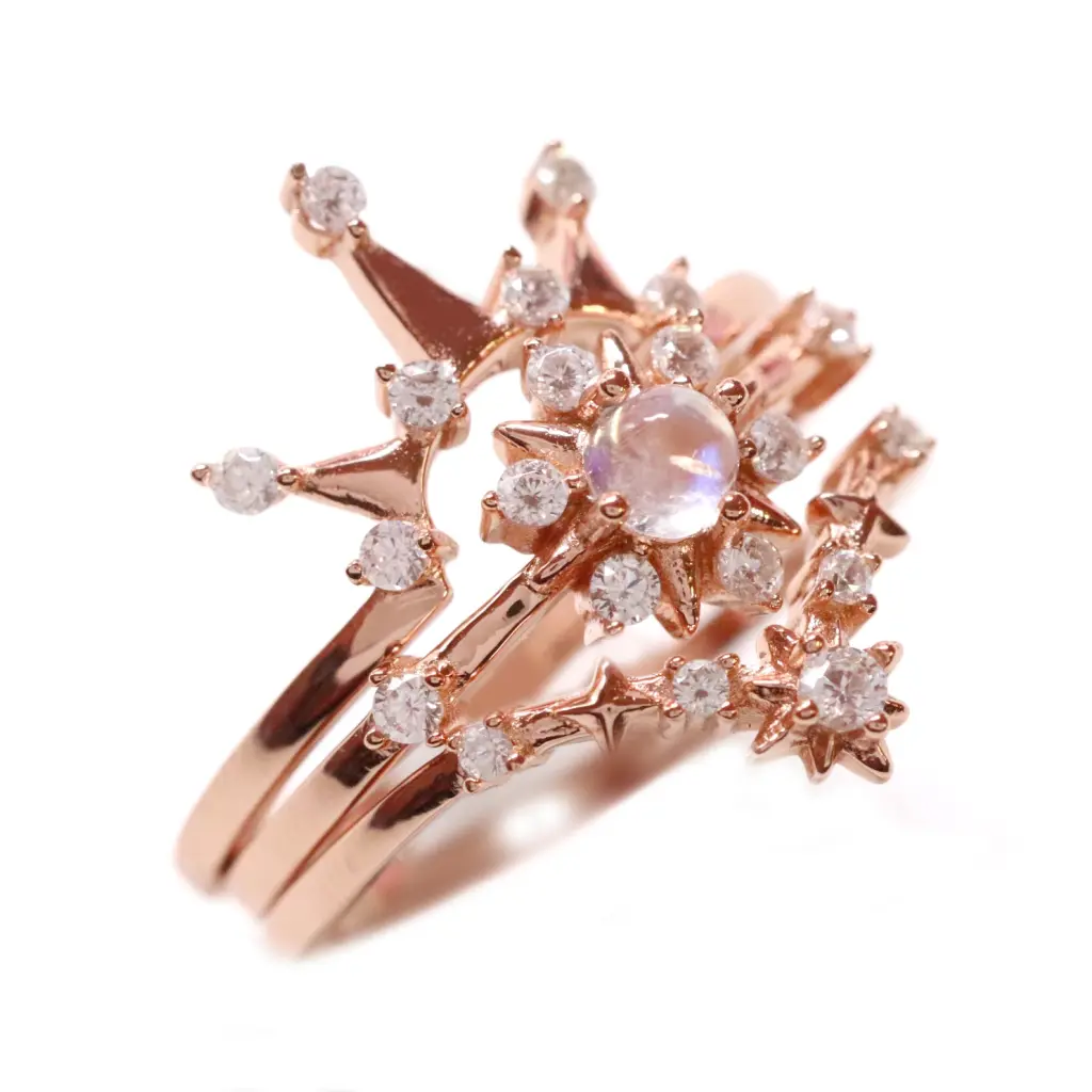 Piper Ring Stack - Elegant Stackable Rings Set for Women | Perfect for Layering, Everyday Wear & Special Occasions