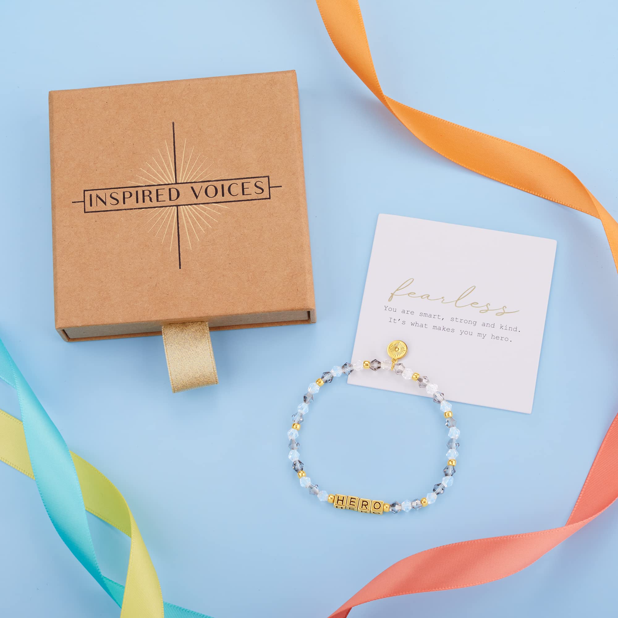 Inspired Voices Motivational Bracelets for Women - Inspirational Beaded Stretch Bracelets, Encouragement Jewelry Gifts for Her | Perfect for Daily Wear, Special Occasions & Thoughtful Presents