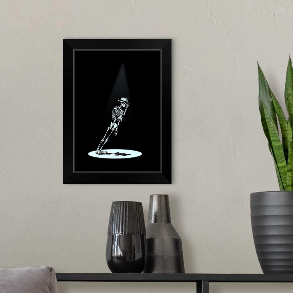 Anti Gravity Black Framed Art Print - Modern Dance Wall Decor for Living Room, Bedroom & Office | Unique Floating Illusion Artwork