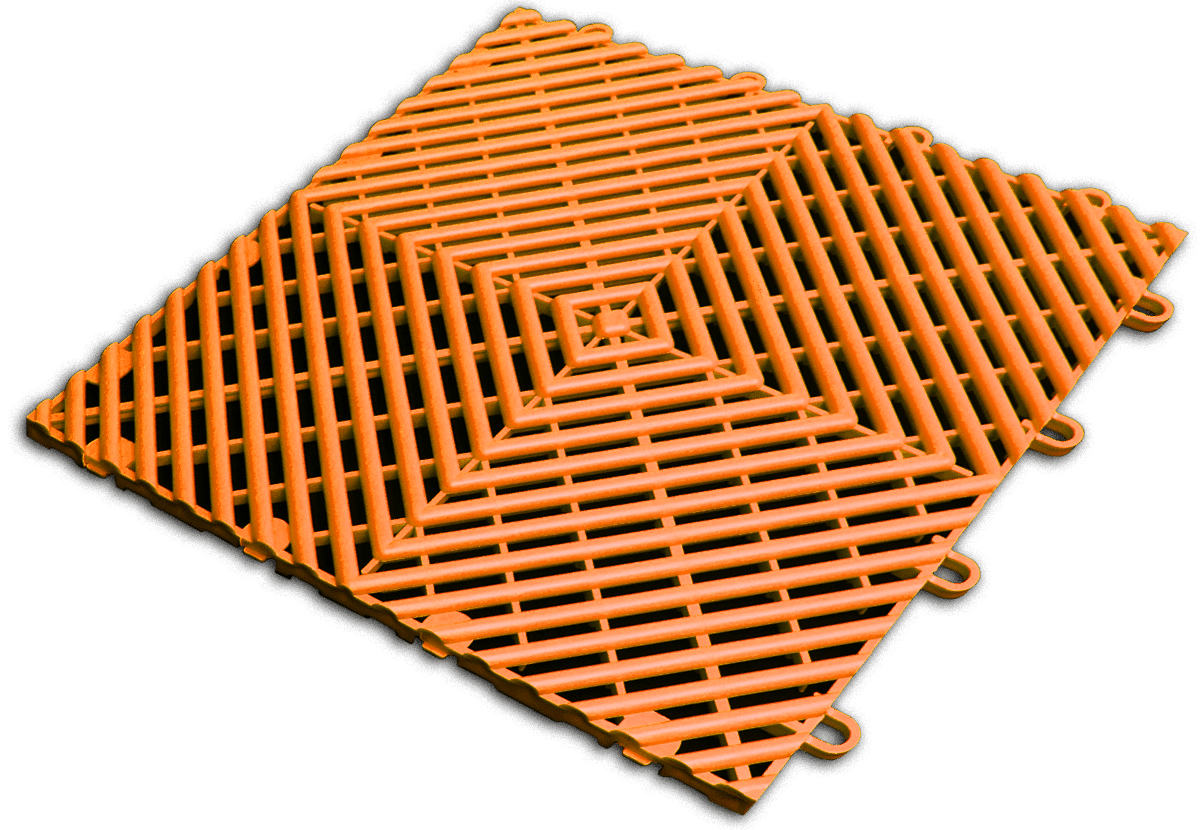 RACEDECK Free Flow Self Draining Garage Floor Tiles - Interlocking Modular Flooring System for Home Garage, Workshop & Car Showroom - Waterproof & Heavy Duty Protection