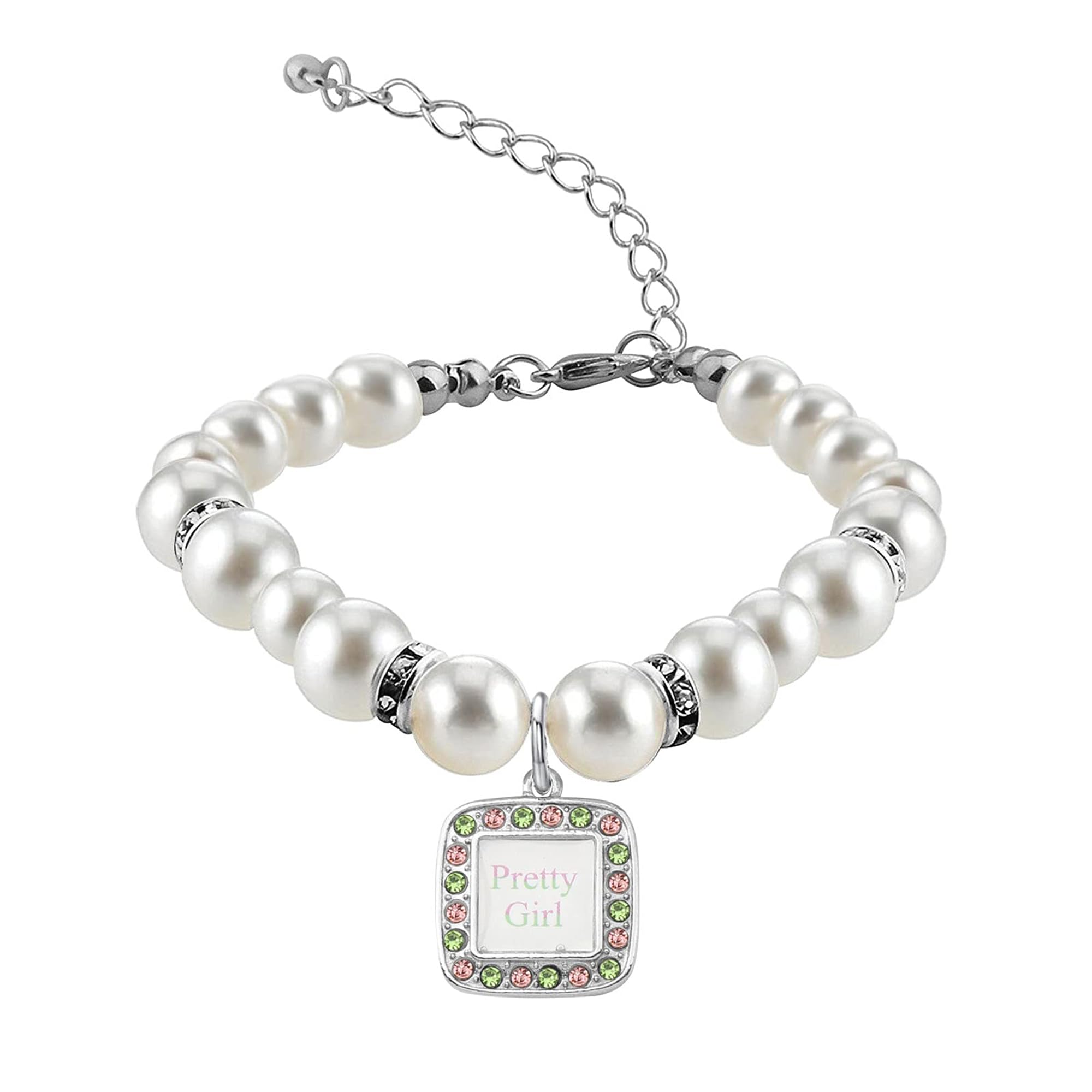 POTIY Pink & Green Sorority Graduation Gift Set - Elegant Pearl Brooch Pin for Women | Perfect for Sorority Events, Graduation Ceremonies & Formal Occasions