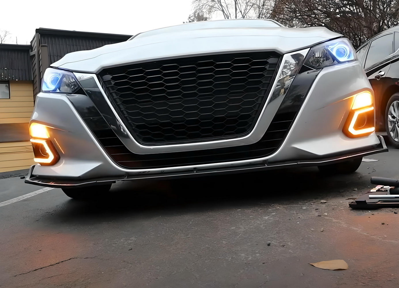 Clear Lens Turn Signal Lamp Replacement - White LED DRL & Amber Blinker Compatible with 2019-2022 Nissan Altima - Upgrade Your Car's Style & Visibility for Daytime & Night Driving