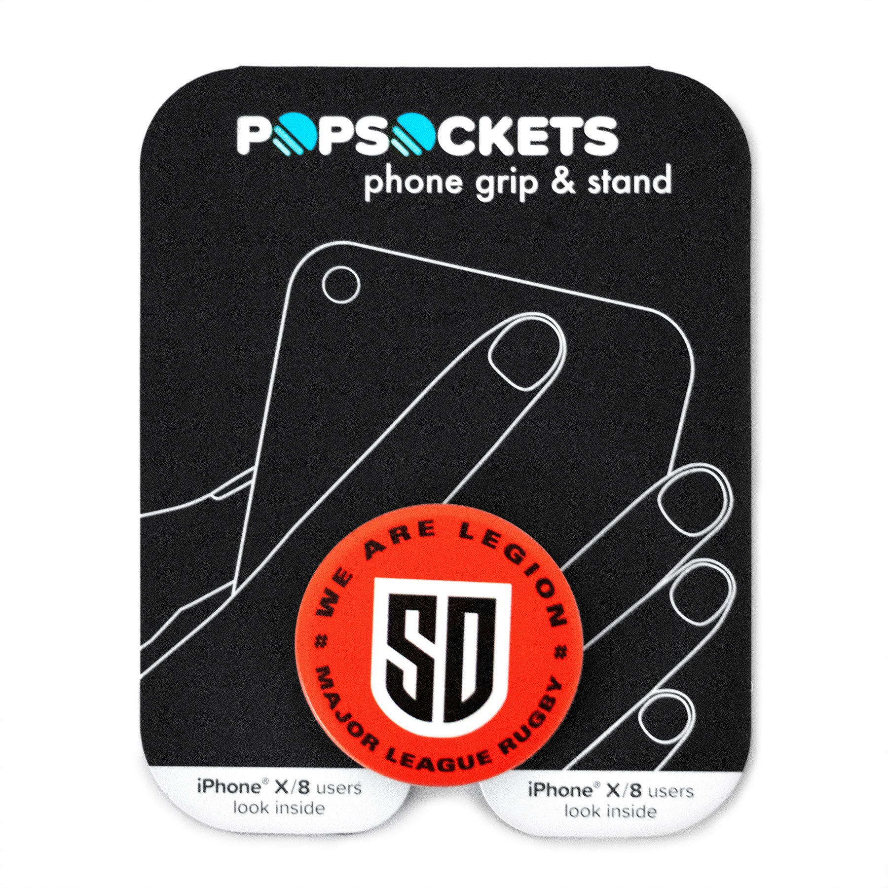 SD LEGION PopSockets PopGrip - Interchangeable Phone Grip & Stand for Phones, Tablets - Perfect for Gaming, Travel, and Everyday Use