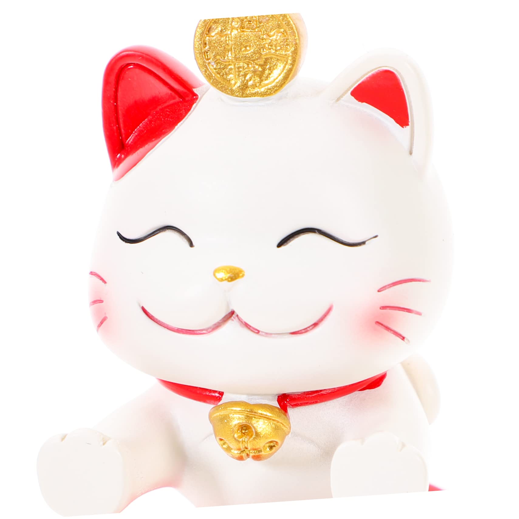BestonZON Lucky Cat Resin Phone Stand - Cute Desktop Holder for iPhone, Samsung & Smartphones - Perfect for Home, Office & Feng Shui Decor