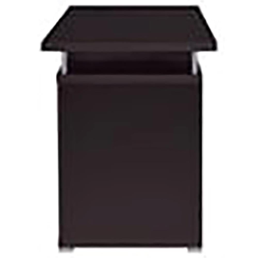 Modern 2-Drawer Wooden Computer Desk in Cappuccino Finish - Home Office & Study Workstation for Small Spaces
