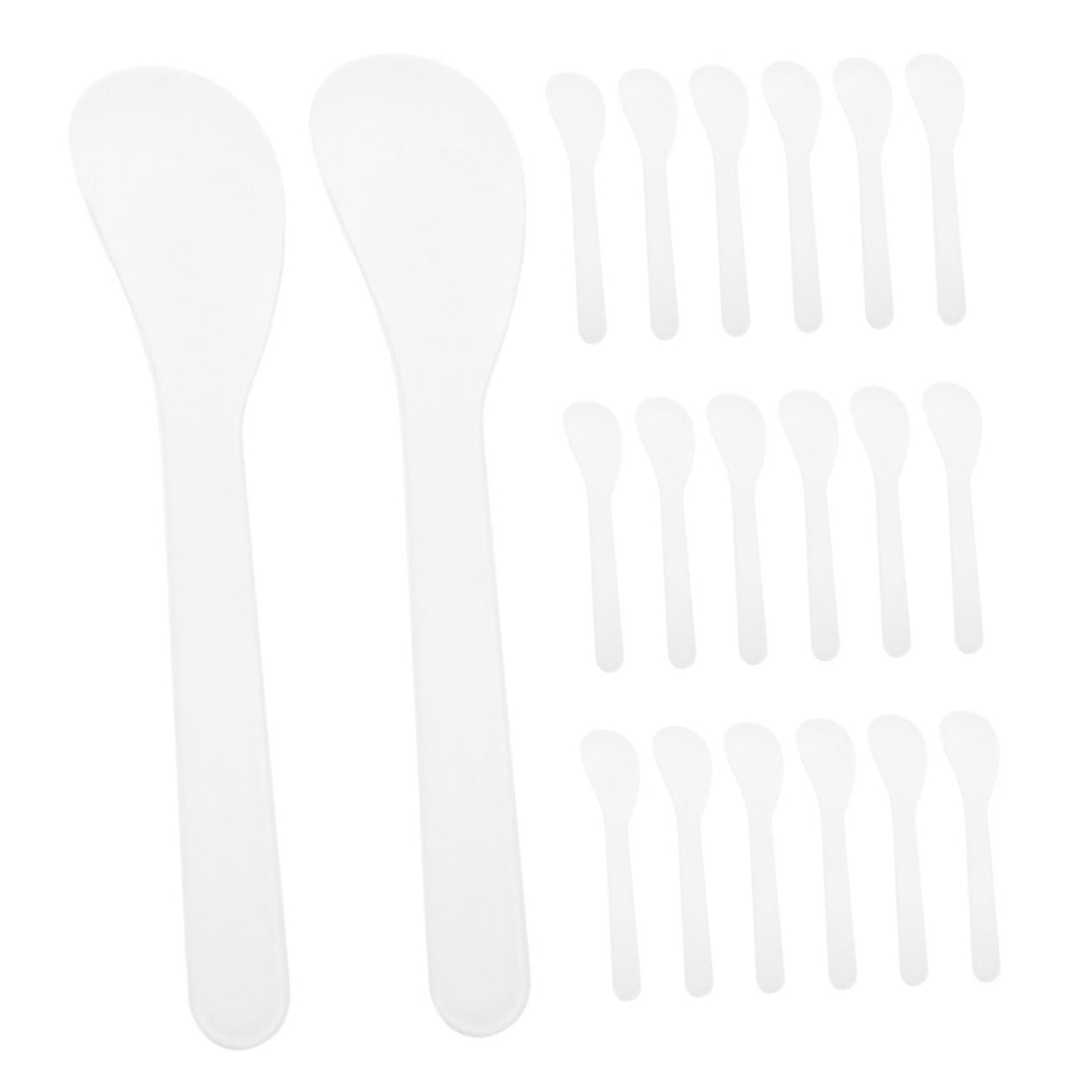 iPetboom 50-Pack Mini Makeup Spatulas - Reusable Plastic Face Mask Applicators for Skincare, Foundation & Facial Treatments | Beauty Tools for DIY Spa, At-Home Facials & Professional Makeup Application