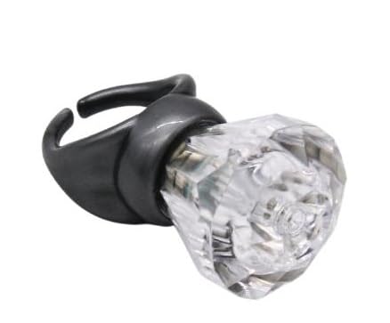LED Silver Ring with White Lights - Mardi Gras Party Accessory for Festivals