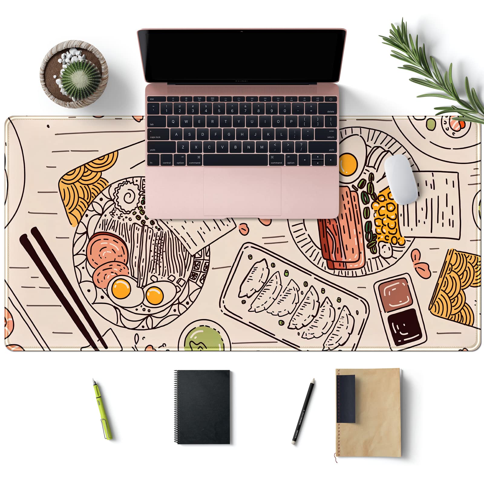 Japanese Ramen Sushi Themed XXL Desk Mat - 31.5