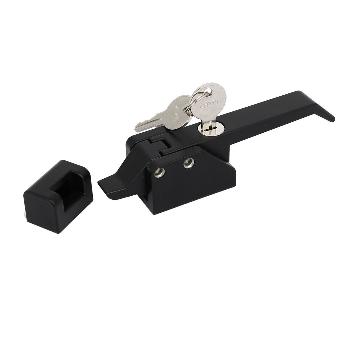 IIVVERR Freezer Cooler Door Zinc Alloy Key Release Pull Handle Latch Lock - Black - Perfect for Refrigerators, Ice Cream Freezers & Commercial Coolers