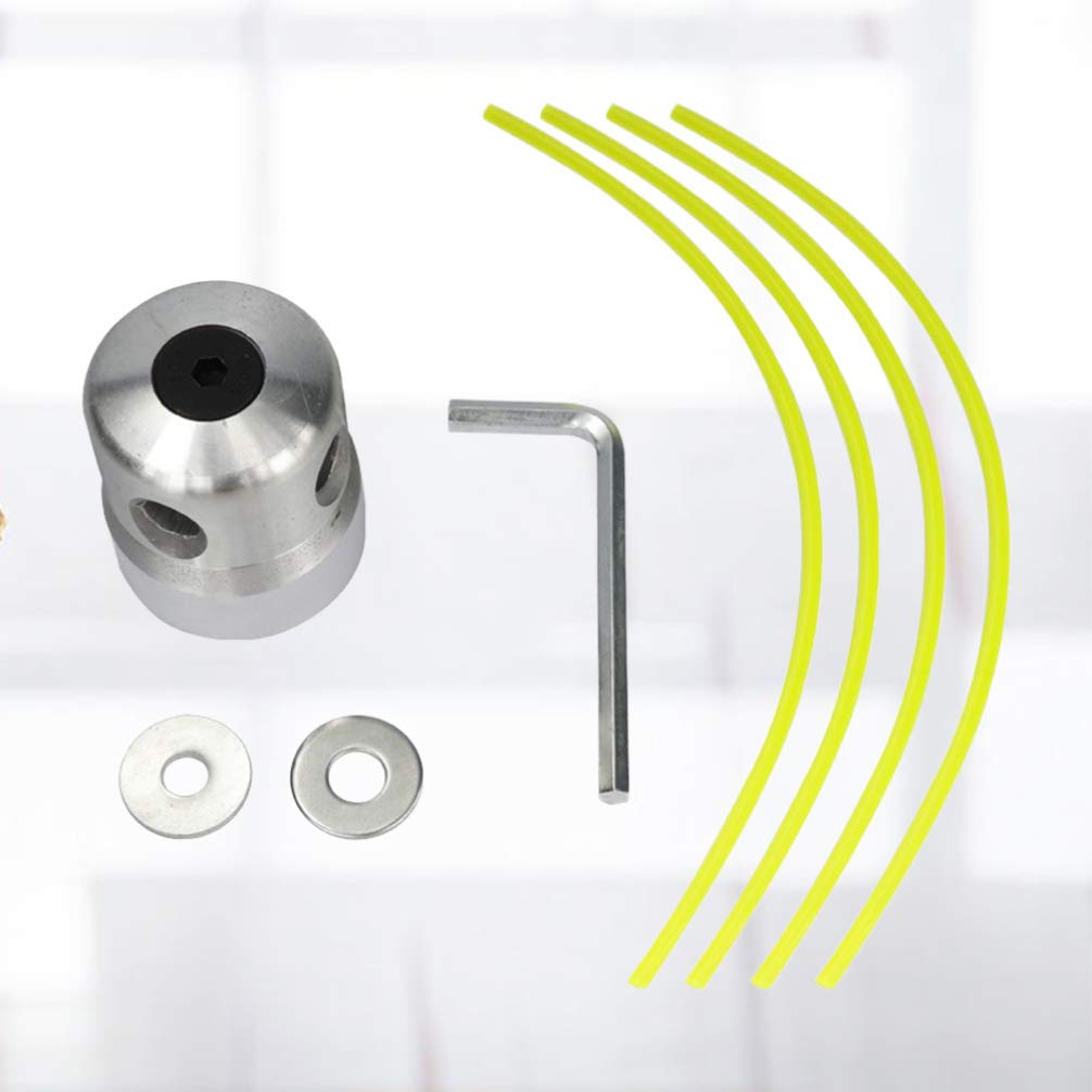 ULTECHNOVO 4-Line Grass Trimmer Head - Aluminum Silver Replacement String Trimmer Head for Brush Cutter, Lawn Mower & Garden Tools (8 Pack) - Perfect for Lawn Care, Yard Maintenance & Landscaping