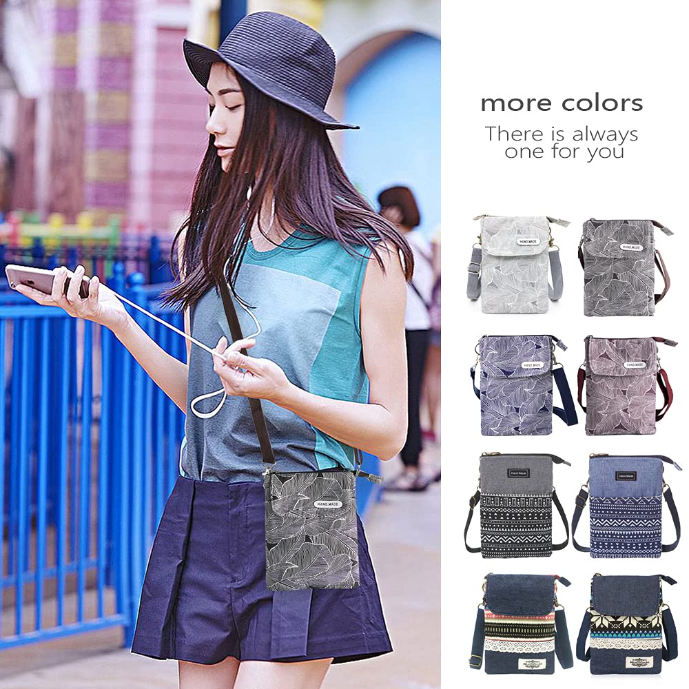 Stylish Canvas Crossbody Phone Purse Wallet for Women & Teen Girls - Roomy & Lightweight with Adjustable Shoulder Strap - Perfect for Travel, Shopping & Everyday Use