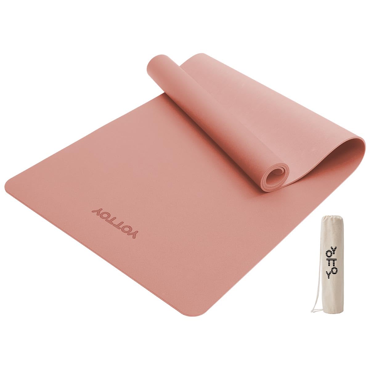 Premium Non-Slip Hot Yoga Mat with Anti-Tear Design | Eco-Friendly Natural Rubber Yoga Mat with Carrying Strap & Bag | Perfect for Home, Studio & Travel Workouts