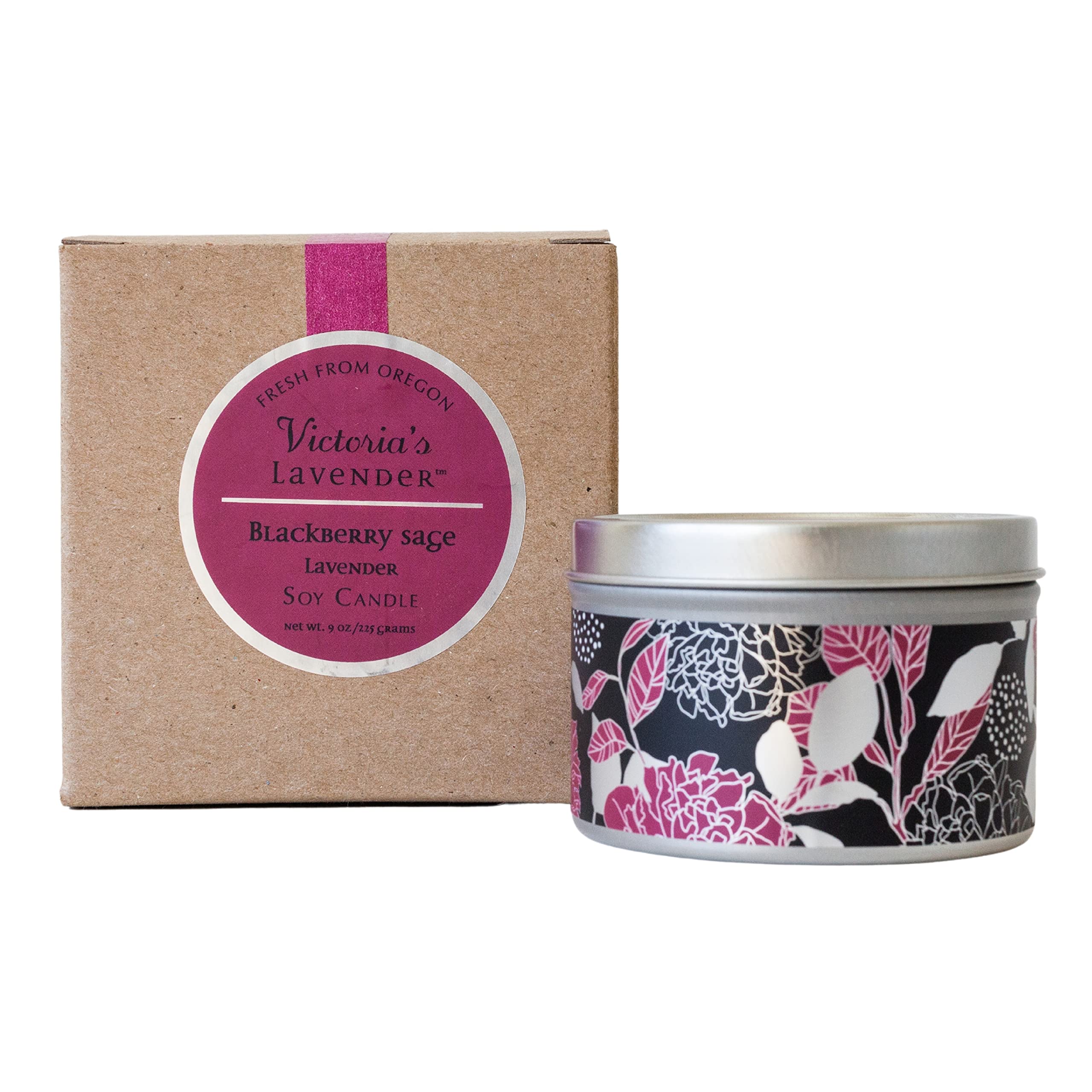 Victoria's Lavender Blackberry Sage Luxury Scented Candles 8oz - Essential Oil Infused Soy Wax Aromatherapy Candles for Home, Relaxation, Romantic Ambiance | Perfect for Bedroom, Bathroom & Meditation Spaces